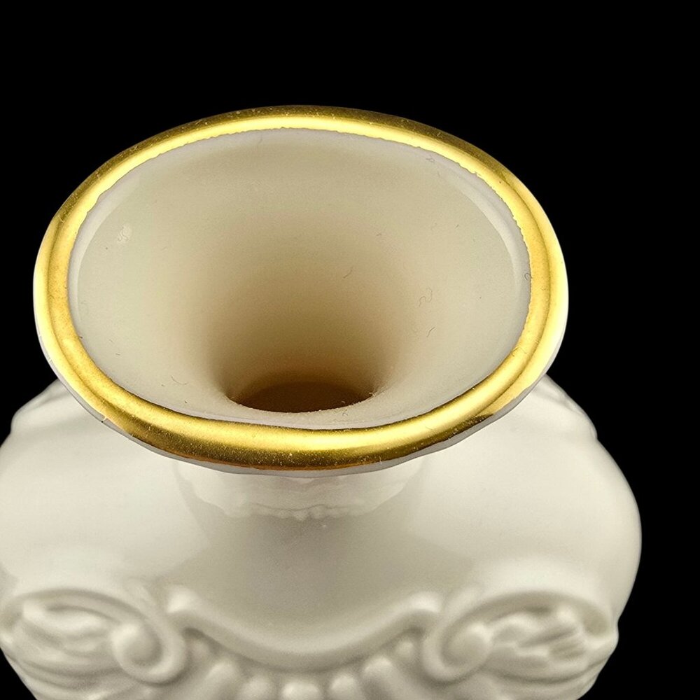 Lot of 3 Lenox Dish Hand-Decorated 24K Gold Textured Bowl & Shell-Inspired Vase - Picture 12 of 16